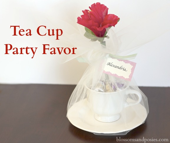 tea cup and saucer favors