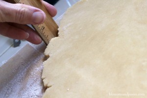 Roll dough to 1/4"