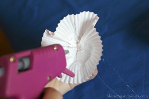 glue on pink paper - blossomsandposies.com
