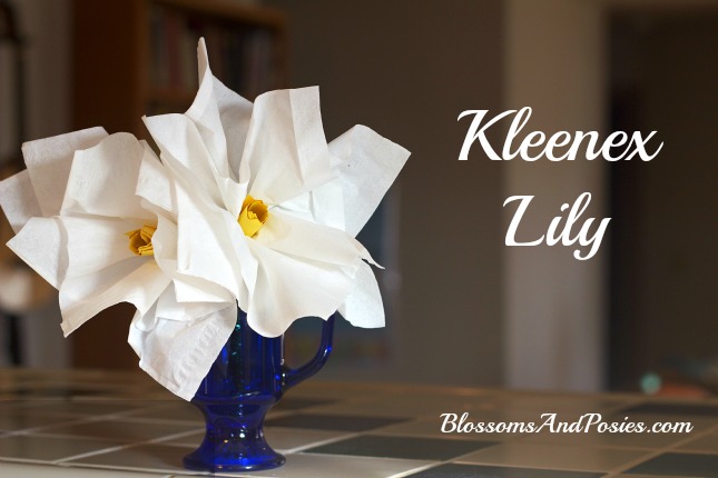 Kleenex Lily Flower Craft - BlossomsAndPosies.com