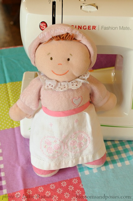 doll with apron - blossomsandposies.com