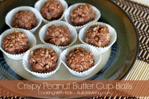 crispy peanut butter cup balls - blossomsandposies.com