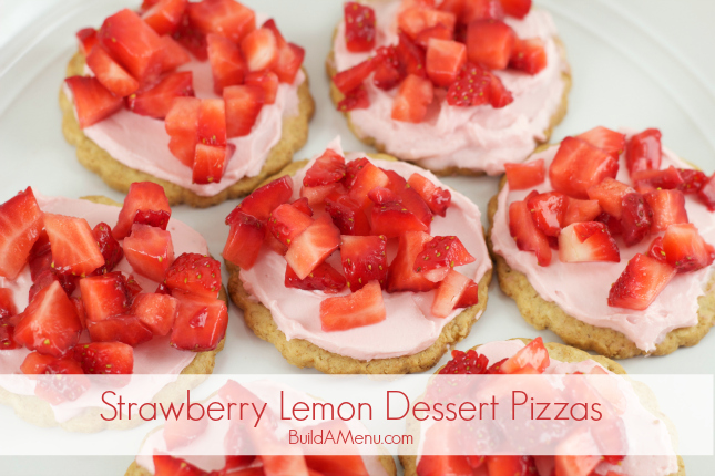 Strawberry Lemon Dessert Pizzas - BlossomsAndPosies.com