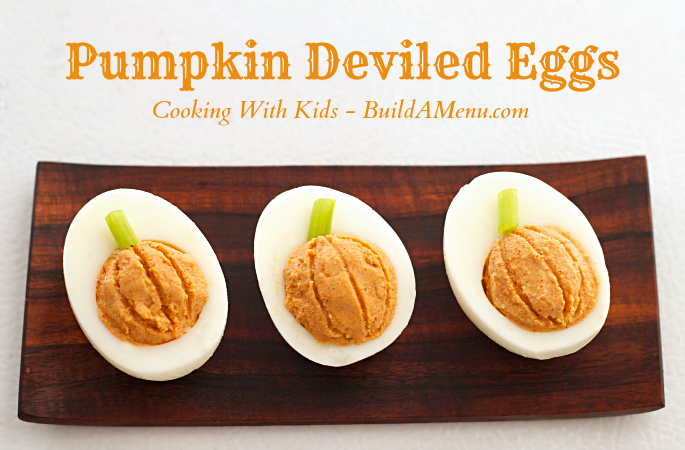 Pumpkin Deviled Eggs - Amanda's Cookin' - Fall