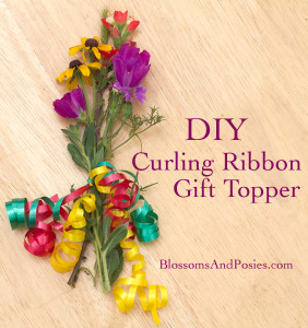 Make your own gift topper for pennies. from blossomsandposies.com