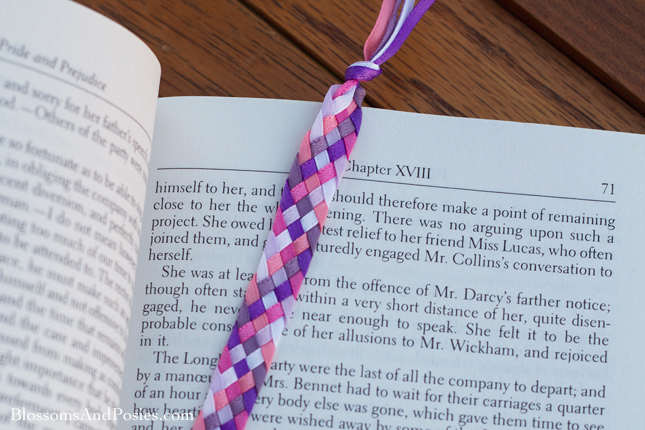 Braided Ribbon Bookmark from BlossomsAndPosies.com