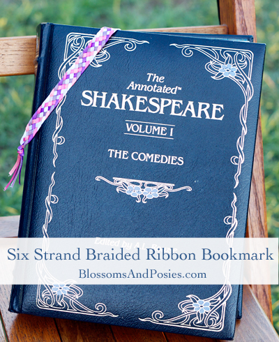 Six Strand Braided Ribbon Bookmark from BlossomsAndPosies.com