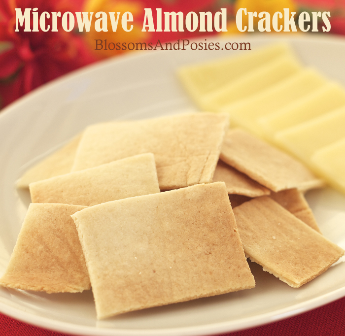 Microwave Almond Crackers: super easy, only three ingredients, and made in the microwave! #trimhealthymama #glutenfree #gf #thm #lowcarb
