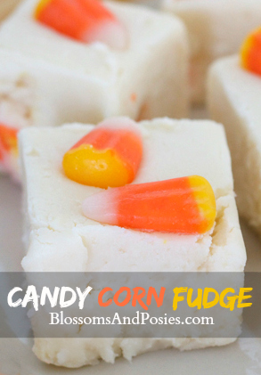White Chocolate Candy Corn Fudge - a great way to use left over candy corn.