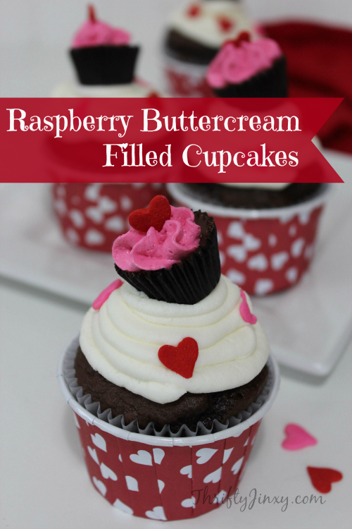 Try these Raspberry Buttercream Filled Cupcakes at your next tea party!